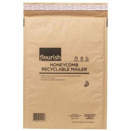 DUCK BRAND Mailers, Recyclable/Recycled, 10.6inx14.8in, Brown, 20PK DUC287433